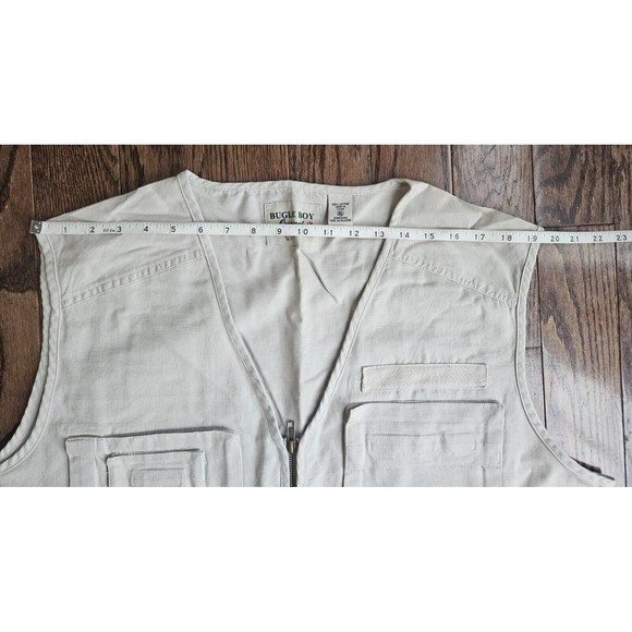 Vintage Bugle Boy Tactical Vest XL Khaki Cargo Photography Art Hunting Tech - Picture 5 of 6